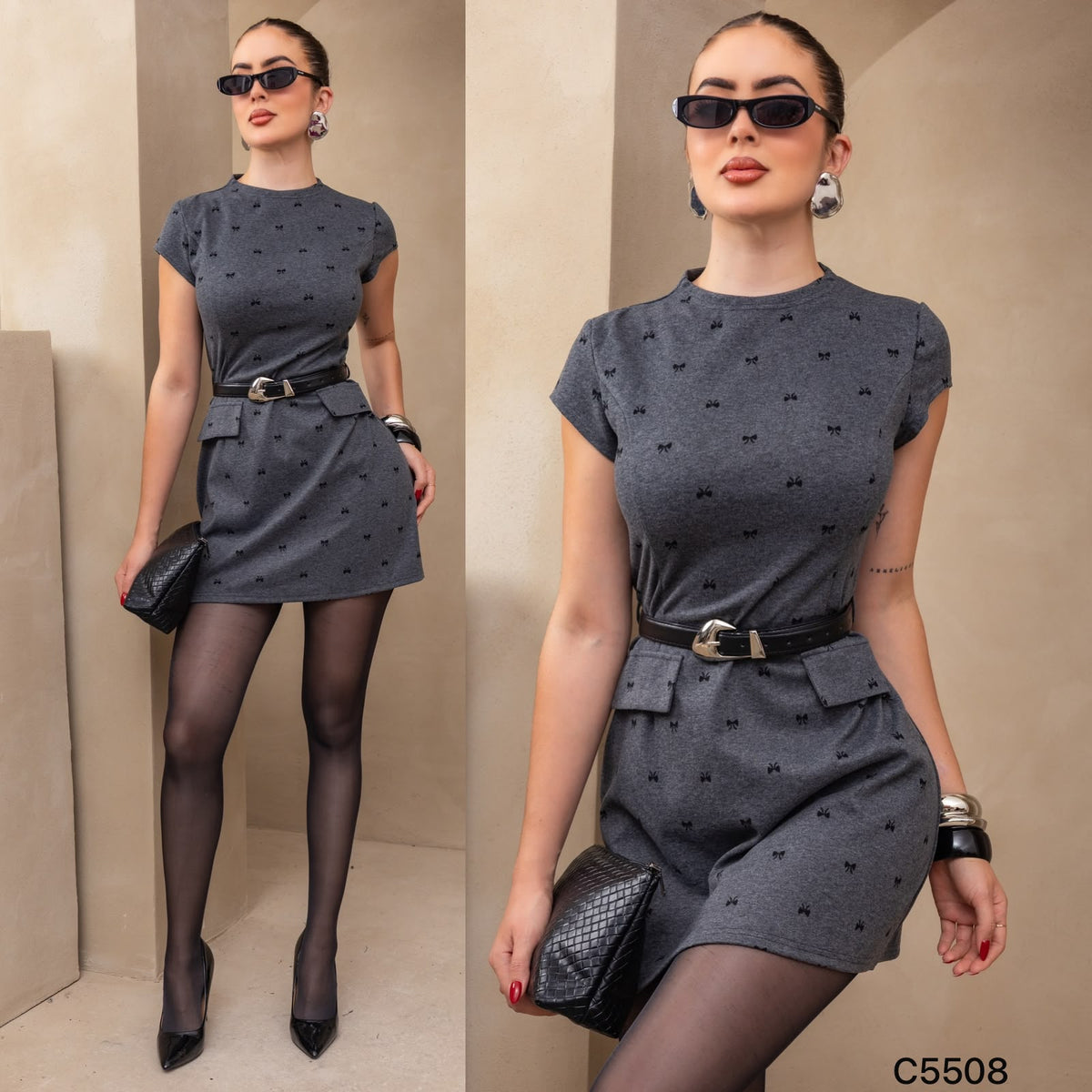 Vestido con cinto