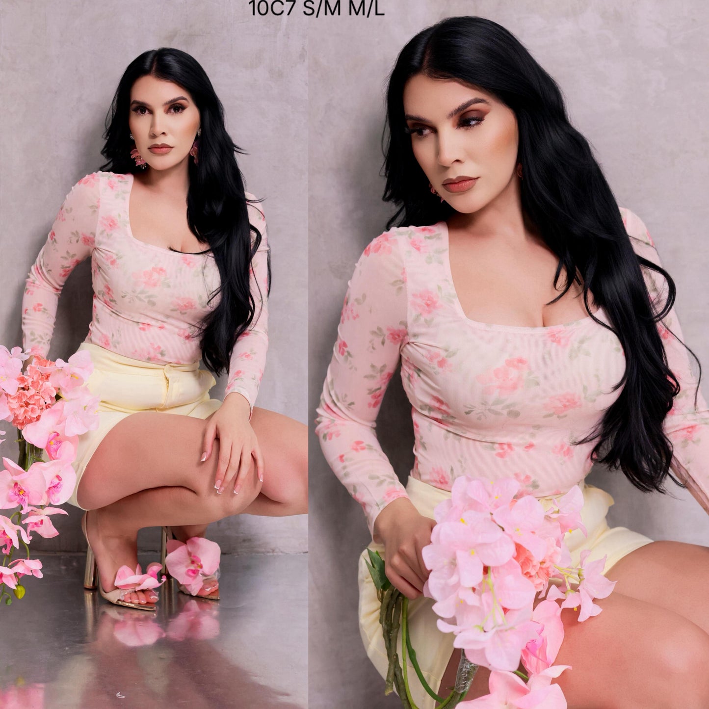 Pantiblusa mesh flores