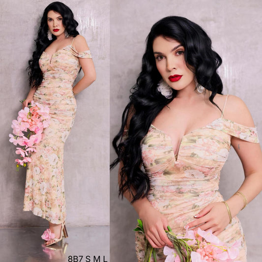 Maxi vestido largo mesh